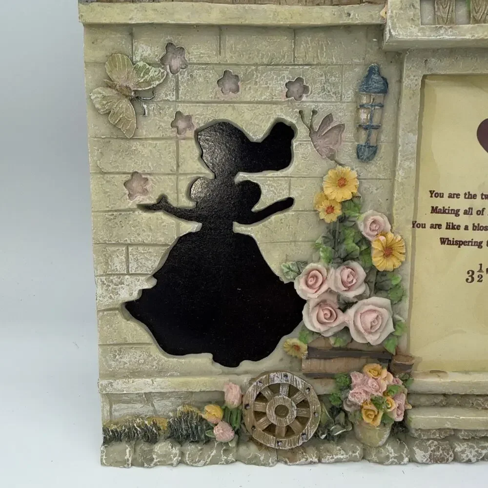 New 3D Floral Spring Butterfly Picture Photo Frame Roses Princess Girl Cottage